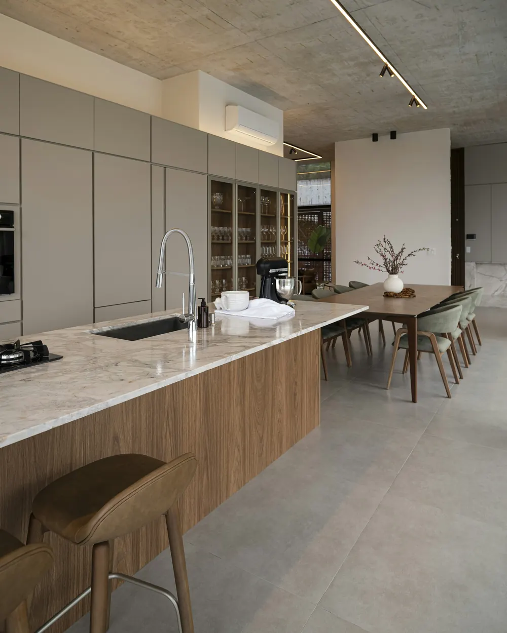 The finished kitchen from the same angle
